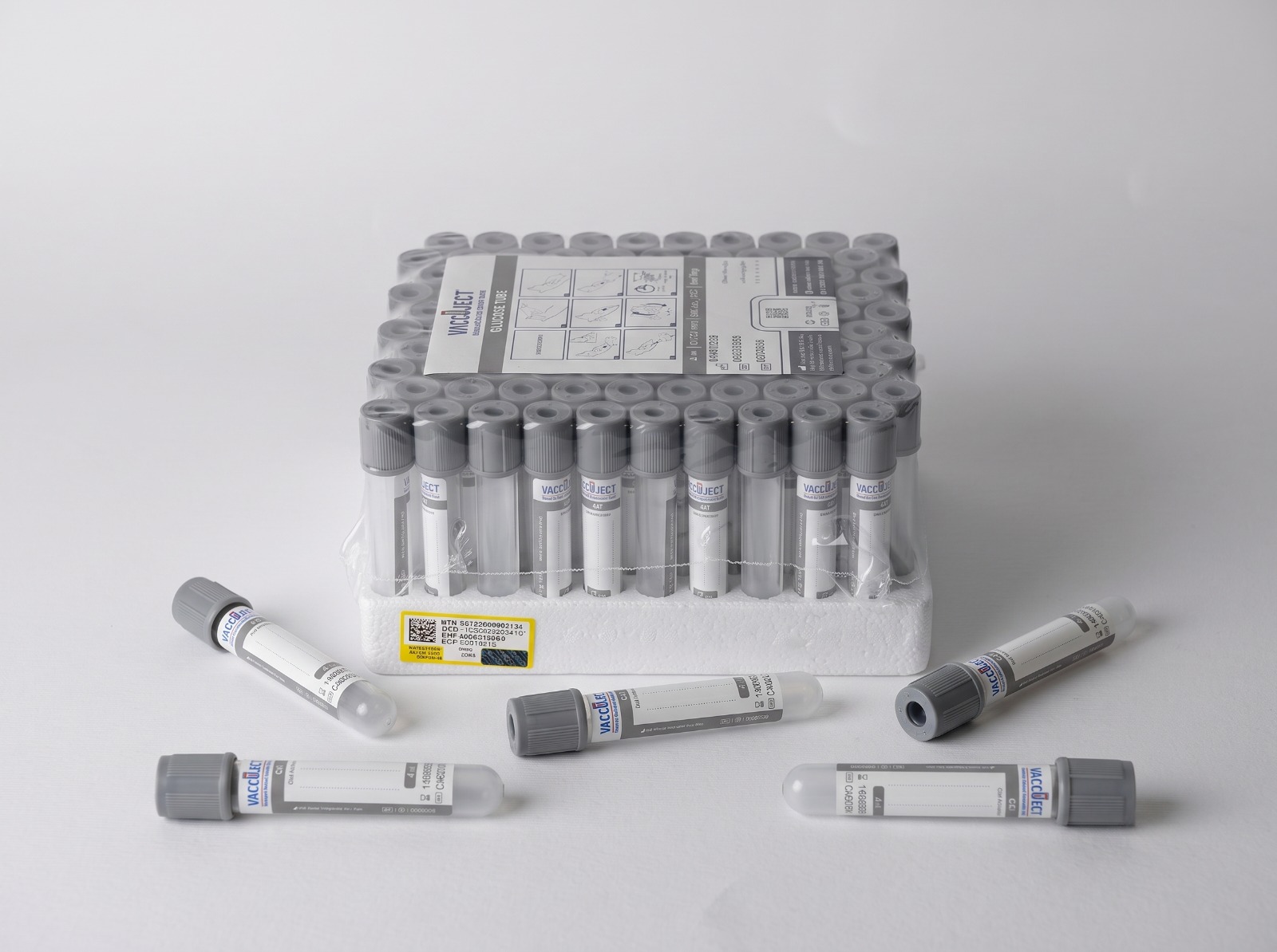 لوله وکیوم خونگیری گلوکز حجم 3 میلی لیتر - Glucose Tube (sodium flouride potassium oxalate) 3 ml - VACCUJECT - مصرفی - نمونه گیری - فرآزما تحقیق