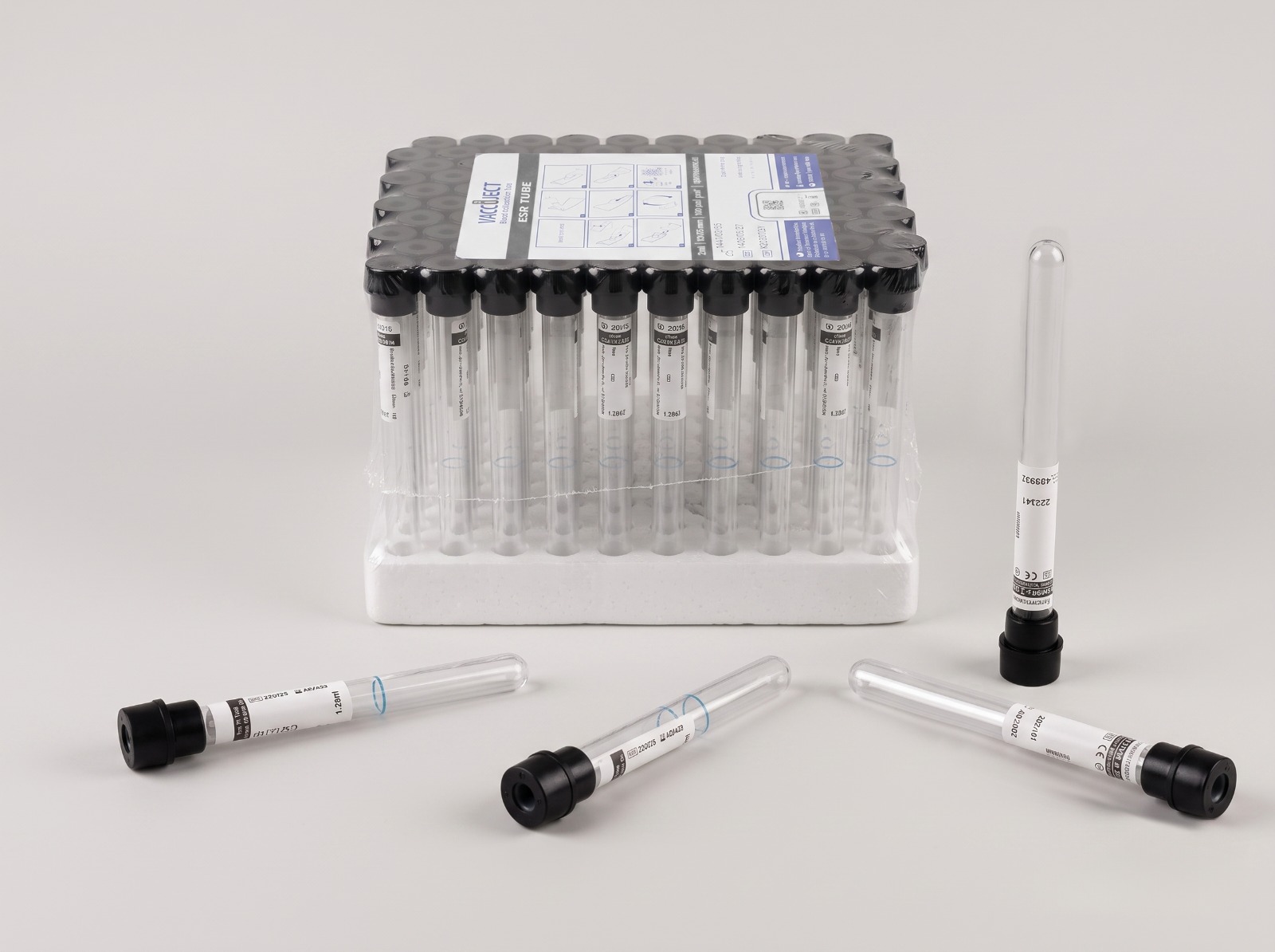 لوله وکیوم خونگیری ESR حجم 1.6 میلی لیتر - Sodium Citrate 3.8% Tube (ESR) 1.6 ml - VACCUJECT - مصرفی - نمونه گیری - فرآزما تحقیق