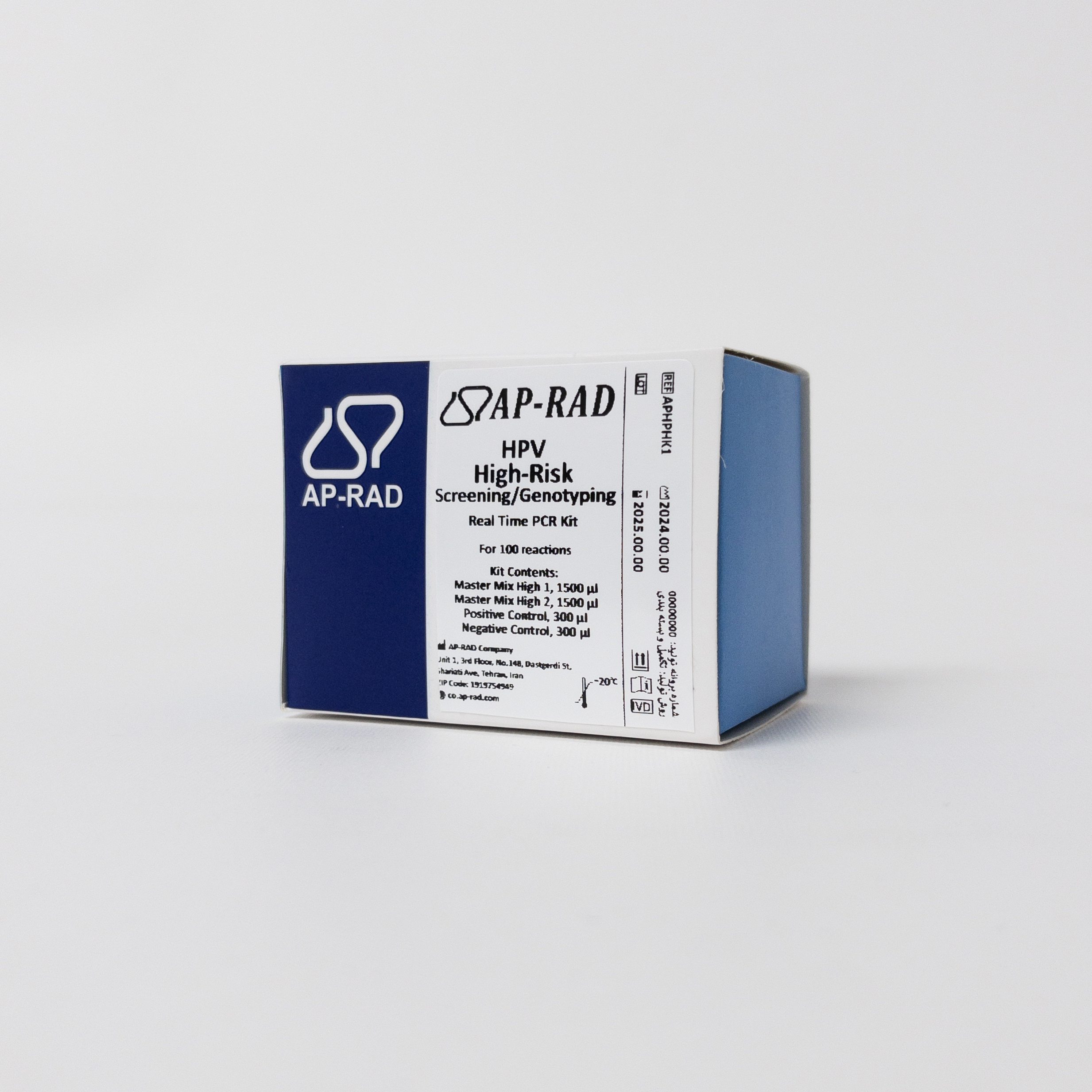 کیت Real Time PCR غربالگری/ژنوتایپینگ ویروس پاپیلومای انسانی پرخطر 100Rxn - HPV High-Risk Screening/Genotyping Real Time PCR Kit 100R - AP-RAD - کیت - سلولی و مولکولی - پژوهش و توسعه امیر پیوند