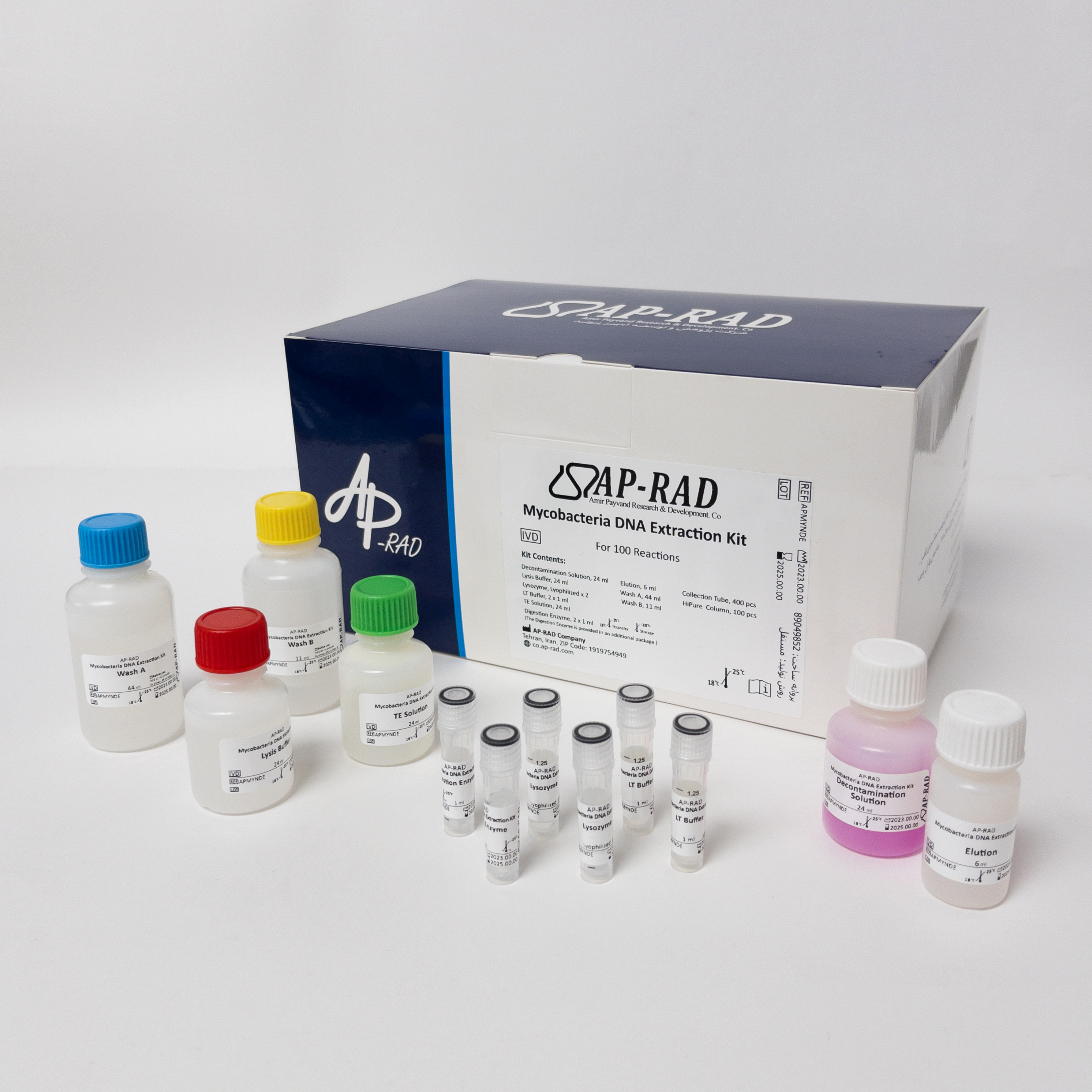 کیت استخراج DNA ژنومیک 100 تستی - AP-RAD Genomic DNA Extraction Kit 100R - AP-RAD - کیت - سلولی و مولکولی - پژوهش و توسعه امیر پیوند