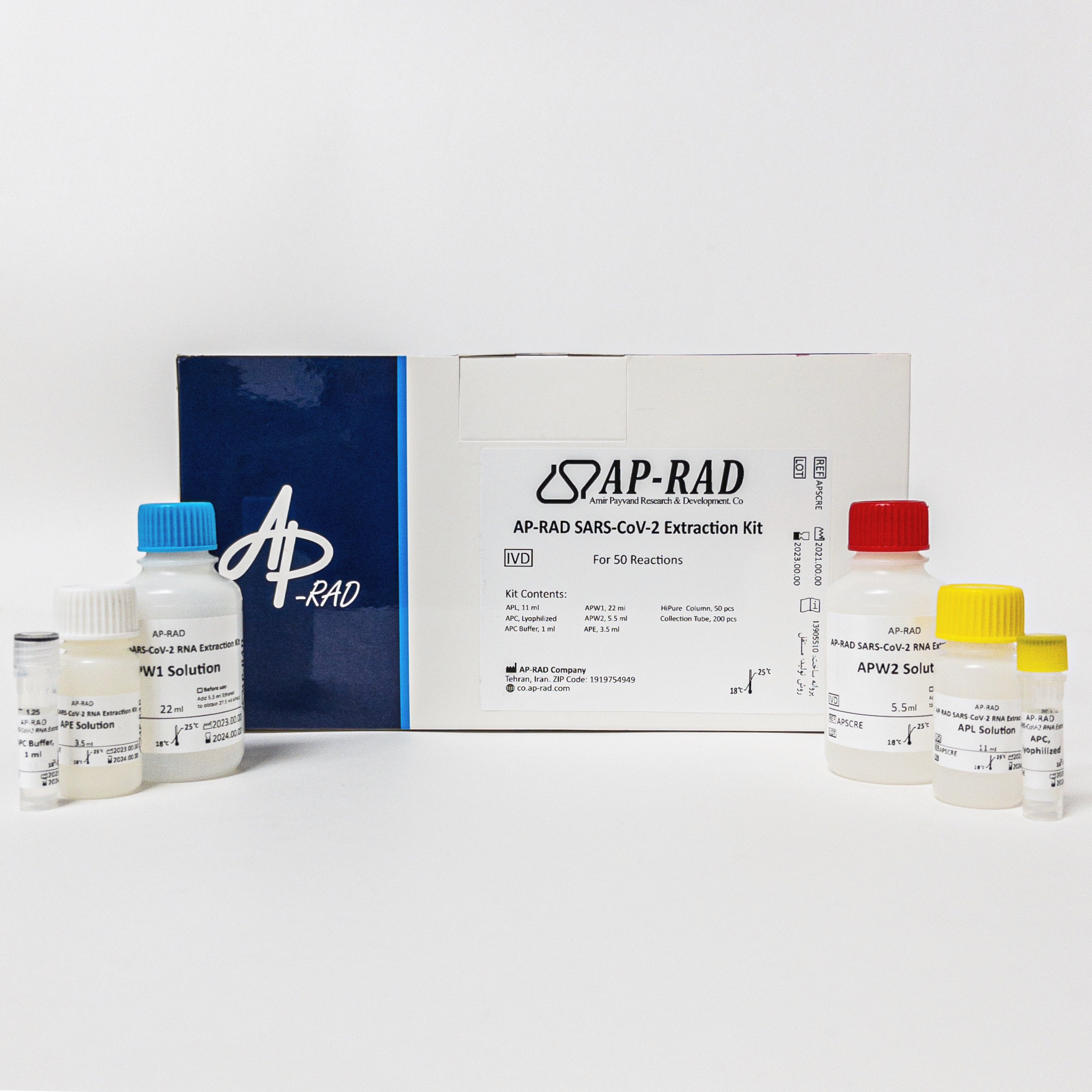 کیت استخراج RNA ویروس SARS-CoV-2 ویژه 50 تستی - AP-RAD SARS-Cov-2 RNA Extraction Kit 50R - AP-RAD - کیت - سلولی و مولکولی - پژوهش و توسعه امیر پیوند