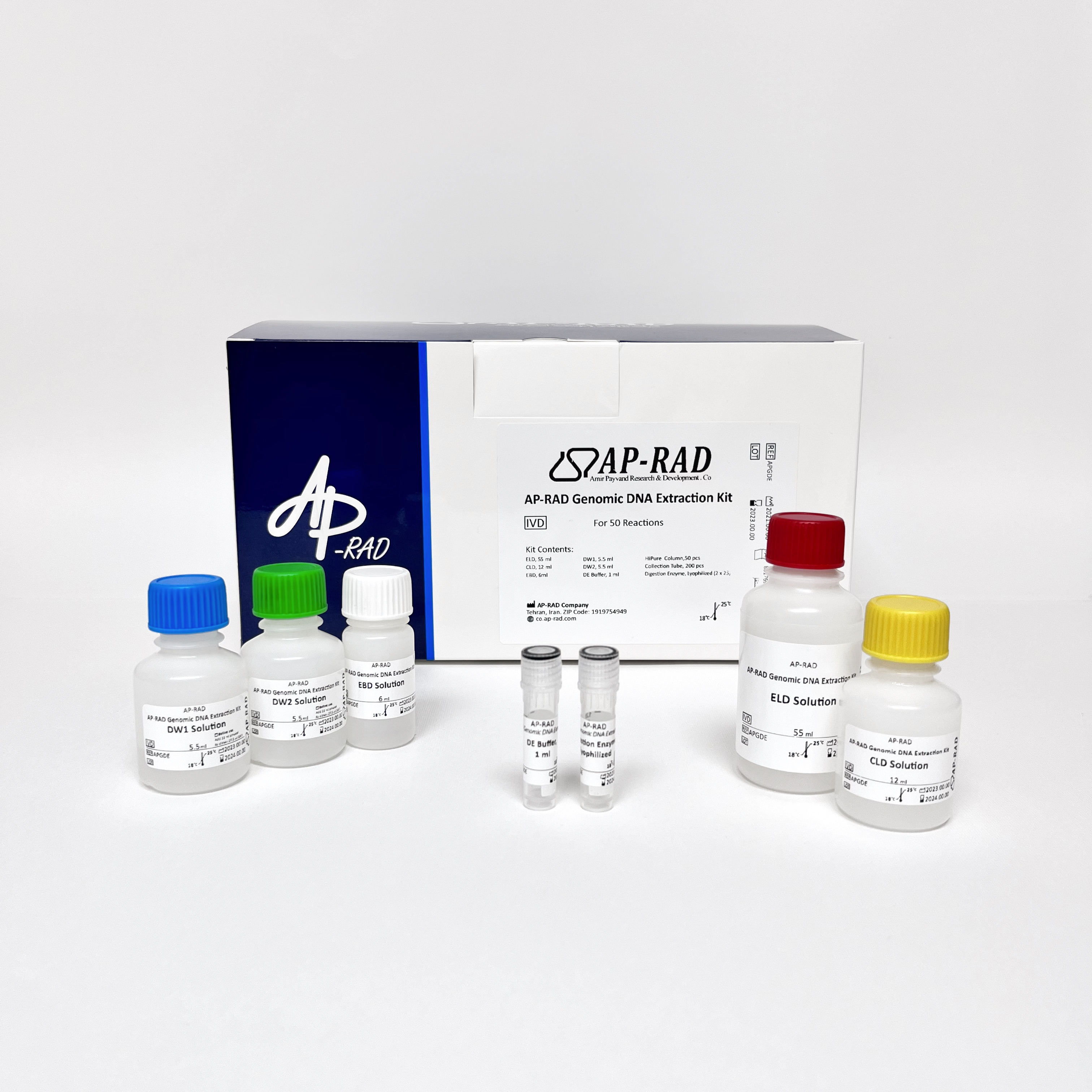 کیت استخراج DNA ژنومیک 50 تستی - AP-RAD Genomic DNA Extraction Kit 50R - AP-RAD - کیت - سلولی و مولکولی - پژوهش و توسعه امیر پیوند