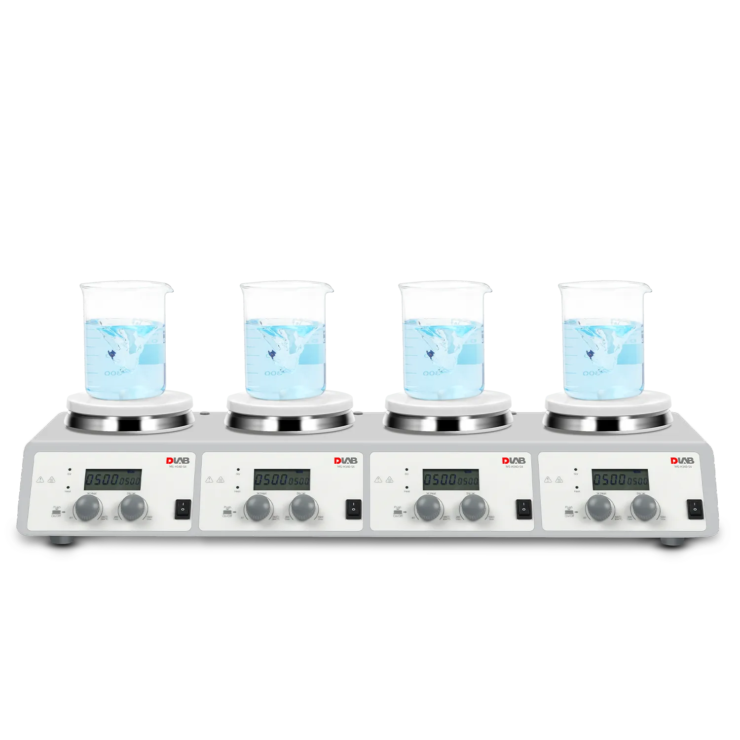 هات پلیت مگنتیک استیرر ( هیتر استیرر ) 380 درجه 4 عدد 3 لیتری	 - Magnetic Hotplate Stirrer - MSH340 S4	 - DLAB Scientific - دستگاه - دستگاه ها و ملزومات آزمایشگاهی - راهیان نلم آزما
