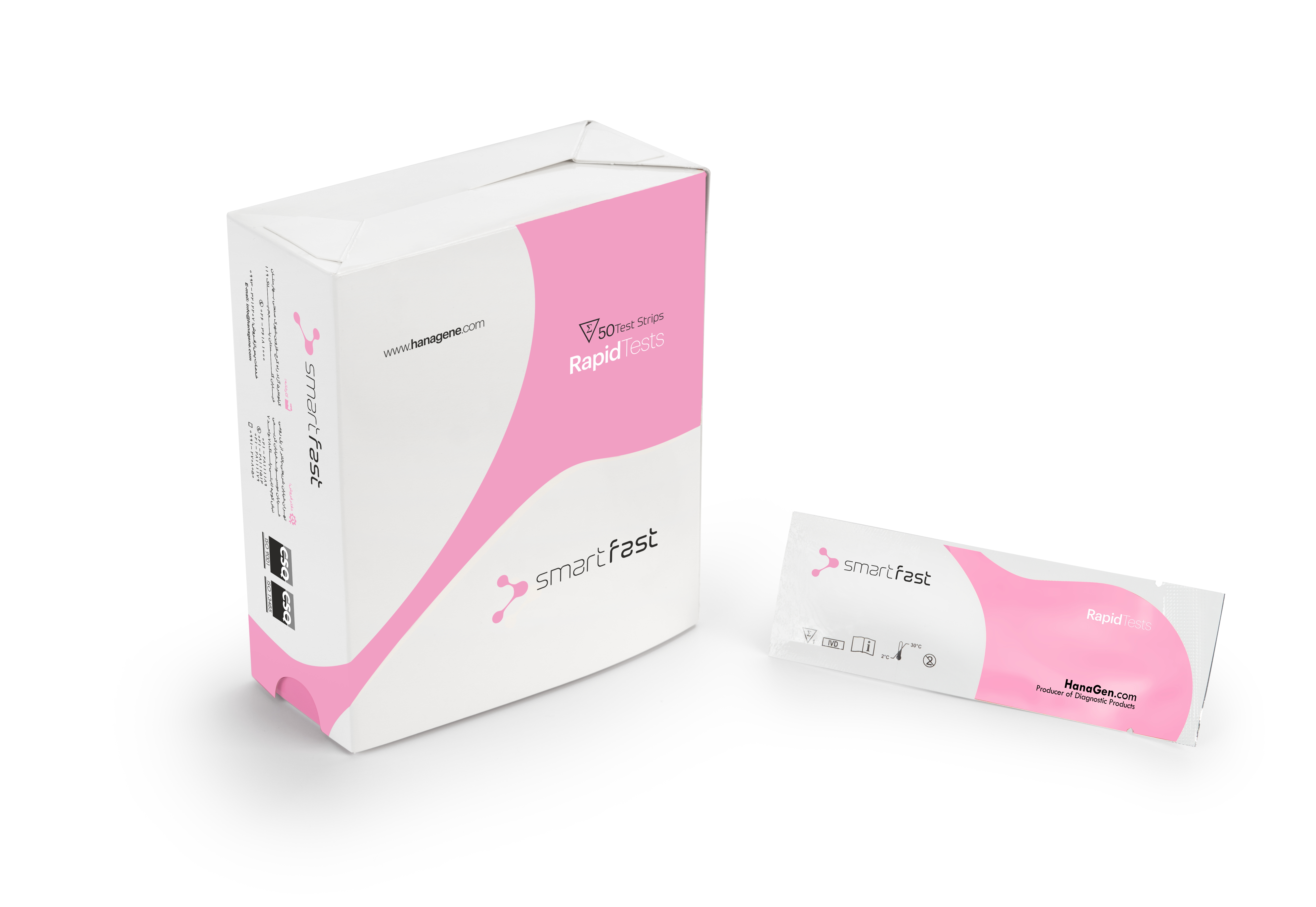 کیت تشخیص سریع بارداری HCG -  Rapid Test HCG Cassette - smartfast - کیت - ایمونولوژی - هاناژن